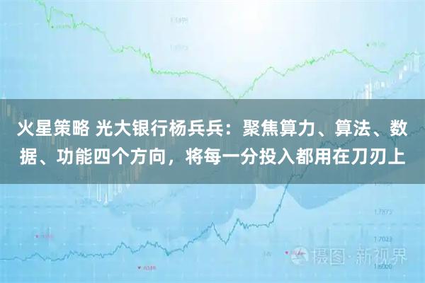 火星策略 光大银行杨兵兵:聚焦算力、算法、数据、功能四个方向,将每一分投入都用在刀刃上